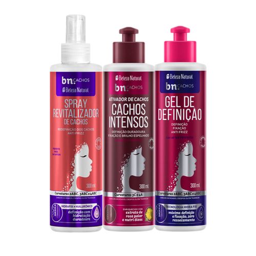 Kit Trio Spray Revitalizador + Ativador de Cachos Intensos + Gel de Definição (3 itens) | bn.Cachos Kit Trio Spray Revitalizador + Ativador de Cachos Intensos + Gel de Definição (3 itens) | bn.Cachos